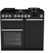 Rangemaster NEX100DFPCBL/CM1 100cm Dual Fuel Range Cooker Nexus Deluxe Charcoal / Chrome, A Rated
