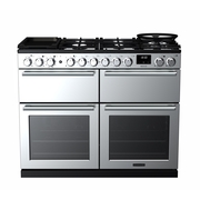 Rangemaster NEXB110DFSTST/CM1 110cm Dual Fuel Range Cooker Nexus Deluxe Stainless Steel / Chrome, A Rated