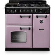 Rangemaster CLDL90DFPHTH/CM1 90cm Dual Fuel Range Cooker Classic Deluxe Heather / Chrome, A Rated