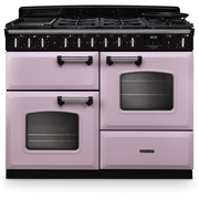 Rangemaster CLDLO110DFPHTH/CM1 110cm Dual Fuel Range Cooker Classic Deluxe Heather / Chrome, A Rated