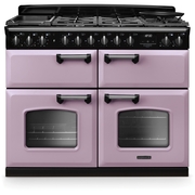 Rangemaster CLDLB110DFPHTH/CM1 110cm Dual Fuel Range Cooker Classic Deluxe Heather / Chrome, A Rated
