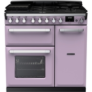 Rangemaster ESDL90DFPHTH/CM1 90cm Dual Fuel Range Cooker Estel Deluxe Heather / Chrome, A Rated
