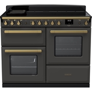 Rangemaster ESDLO110EIPSLT/AB1 110cm Induction Range Cooker Estel Deluxe Slate / Antique Brass, A Rated