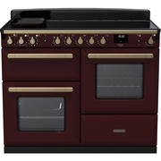 Rangemaster ESDLO110EIPBOR/AB1 110cm Induction Range Cooker Estel Deluxe Bordeaux / Antique Brass, A Rated