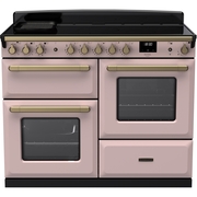 Rangemaster ESDLO110EIPPPK/AB1 110cm Induction Range Cooker Estel Deluxe Pale Pink / Antique Brass, A Rated