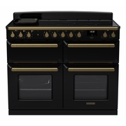 Rangemaster ESDLB110EIPGBL/AB1 110cm Induction Range Cooker Estel Deluxe Black / Antique Brass, A Rated