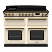 Rangemaster ESDLB110EIPPCR/AB1 110cm Induction Range Cooker Estel Deluxe Pale Cream / Antique Brass, A Rated