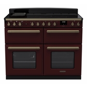 Rangemaster ESDLB110EIPBOR/AB1 110cm Induction Range Cooker Estel Deluxe Bordeaux / Antique Brass, A Rated