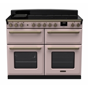 Rangemaster ESDLB110EIPPPK/AB1 110cm Induction Range Cooker Estel Deluxe Pale Pink / Antique Brass, A Rated