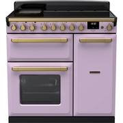 Rangemaster ESDL90EIPHTH/AB1 90cm Induction Range Cooker Estel Deluxe Heather / Antique Brass, A Rated