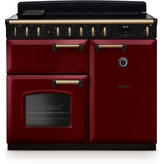 Rangemaster CLDL100EIPBOR/AB1 100cm Induction Range Cooker Classic Deluxe Bordeaux / Antique Brass, A Rated