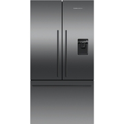 Fisher & Paykel RF540ADUB7 Series 7 American Fridge Freezer, Black Stainless Steel,  Plumbed, E Rated