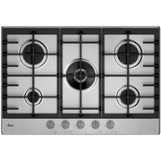 Hoover HGH75WC3X 75cm 5 Burner Gas Hob, Stainless Steel