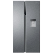 Haier SBS 90 Series 3 HSR3918EWPG American Fridge Freezer,  Non-Plumbed, Silver, E Rated