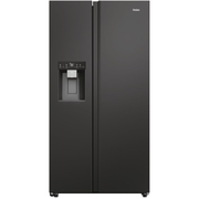 Haier HSW59F18EIPT American Fridge Freezer, Slate Black,  Plumbed, E Rated