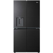 Haier HCW79F18CHMB American Fridge Freezer, Black, C Rated,  Non-Plumbed
