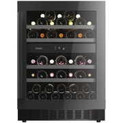 Haier HAKWBD 60 UK Wine Cooler, Black, F Rated