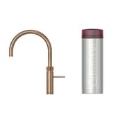 Quooker 3FRPTN 3 in 1 PRO3 Fusion Round Tap with 3 Litre Tank, Patinated Brass