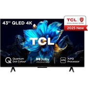 TCL 43P7K-UK 43 QLED Smart Television, 4K Ultra HD, Black, F Rated