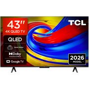 TCL 43P7L-UK 43 QLED Smart Television, 4K Ultra HD, Black, F Rated