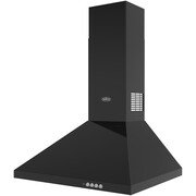 Belling 603PYR Black 60cm Chimney Cooker Hood, C Rated