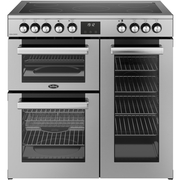 Belling RCA COOKCENTRE 90E S 90cm Ceramic Range Cooker, Stainless Steel, A Rated