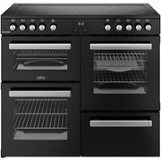 Belling RCA COOKCENTRE 100E 100cm Ceramic Range Cooker, Black, A Rated