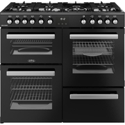 Belling RCA COOKCENTRE 100DF 100cm Dual Fuel Range Cooker, Black, A Rated