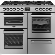 Belling RCA COOKCENTRE 100DF 100cm Dual Fuel Range Cooker, Stainless Steel, A Rated