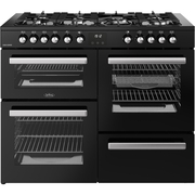 Belling RCA COOKCENTRE 110DF 110cm Dual Fuel Range Cooker, Black, A Rated