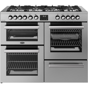 Belling RCA COOKCENTRE 110DF 110cm Dual Fuel Range Cooker, Stainless Steel, A Rated