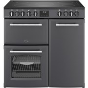 Belling RCA FARMHOUSE 90E AN 90cm Ceramic Range Cooker, Grey, A Rated