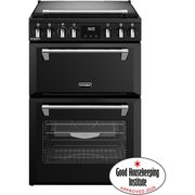 Stoves DX MRA RICH 60DF Dual Fuel Cooker with Double Oven, Black, A Rated