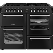 Stoves DX RCA RICH 110DF BLK 110cm Dual Fuel Range Cooker, Black, A Rated