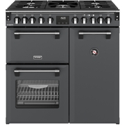 Stoves DX RCA RICH 90DF AGR 90cm Dual Fuel Range Cooker, Anthracite Grey, A Rated