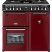 Stoves DX RCA RICH 90DF GAR 90cm Dual Fuel Range Cooker, Garnet Red, A Rated