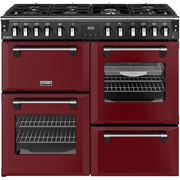 Stoves DX RCA RICH 100DF GAR 100cm Dual Fuel Range Cooker, Garnet Red, A Rated