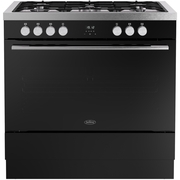 Belling BEL RCA VISION SGL 90cm Dual Fuel Range Cooker, Black, A Rated