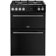 Belling FSA VISION 60DF BSS Dual Fuel Cooker with Double Oven, Black, A Rated
