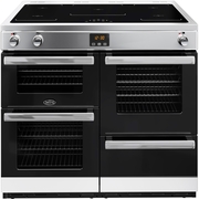 buy belling cookcentre 100ei black 100cm electric induction rangebelling cookcentre 100ei stainless steel 100cm electric induction range cooker