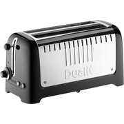 Dualit 46025 Long Slot Lite Toaster, 4 Slice, Black