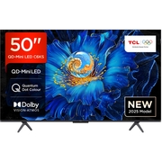 TCL 50C6KS-UK 50 Mini LED Smart Television, 4K Ultra HD, Black, E Rated