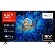 TCL 55C6KS-UK 55 Mini LED Smart Television, 4K Ultra HD, Black, F Rated