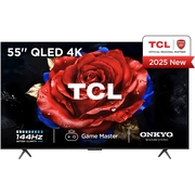TCL 55T8C-UK 55 QLED Smart Television, 4K Ultra HD, Black, F Rated
