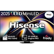 Hisense 55U8QTUK 55 ULED Mini LED Smart Television, 4K Ultra HD, Black, E Rated