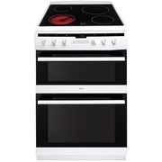 Amica AFC6550WH Ceramic Electric Cooker with Double Oven, White, A Rated