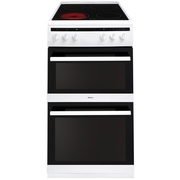 Amica AFC5100WH Ceramic Electric Cooker with Separate Grill, White, A Rated