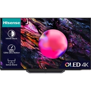 Hisense 65A85NTUK 65 Smart OLED Television, 4K Ultra HD, Black, F Rated