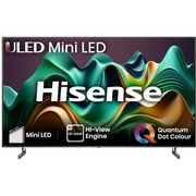 Hisense 65U6NQTUK 65" ULED Mini LED 4K Mini LED Smart TV, 4K Ultra HD, Grey, E Rated