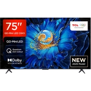TCL 75C6KS-UK 75 Mini LED Smart Television, 4K Ultra HD, Black, E Rated